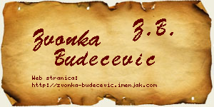 Zvonka Budečević vizit kartica